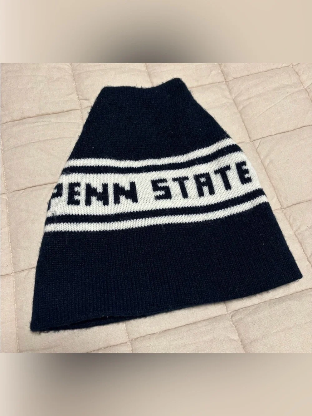 Vintage Penn State Navy & White Beanie Hat